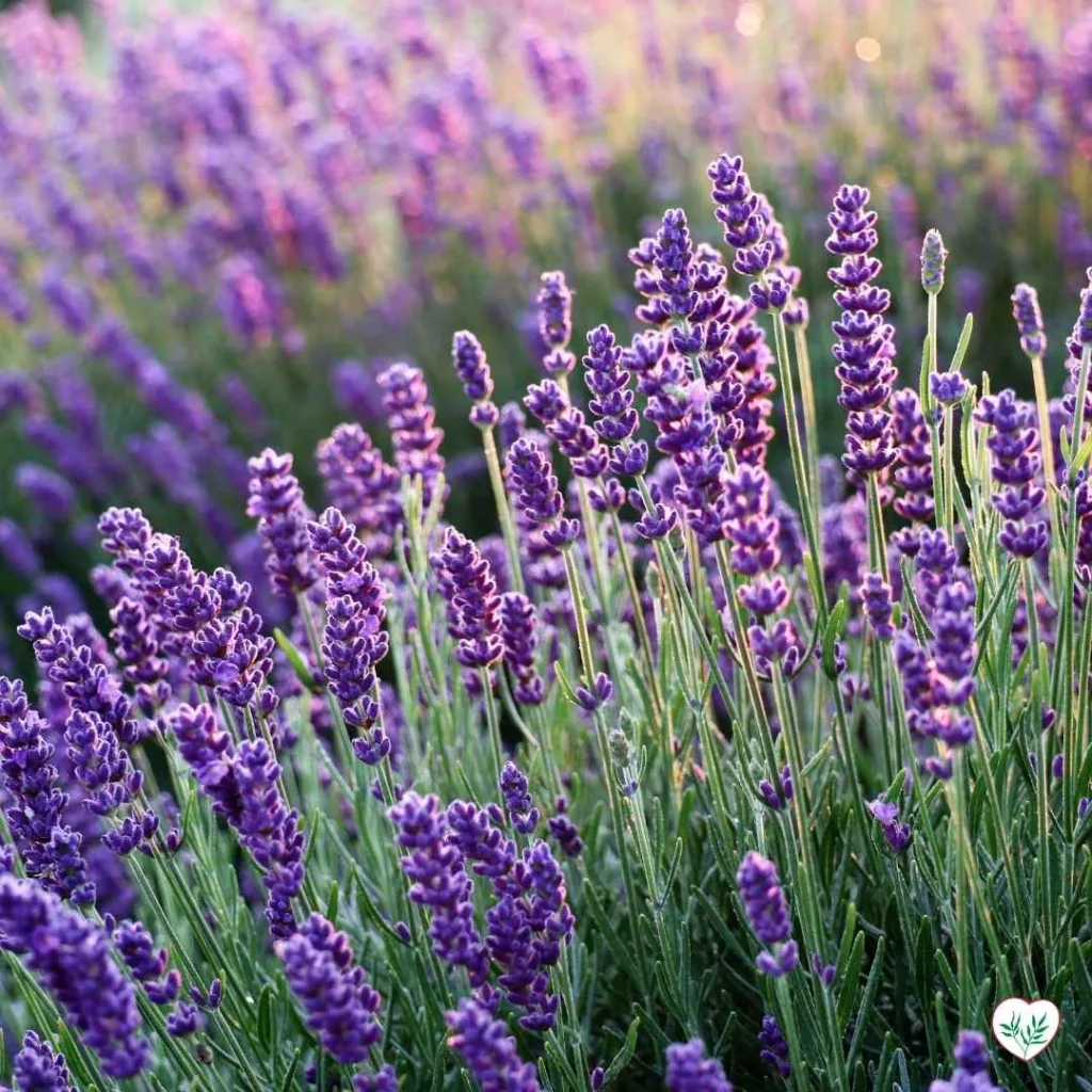 Fiori di lavanda viola in piena fioritura, una delle migliori piante resistenti alla siccità.